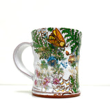 Bird and flowers mug