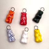 Gummy bear porcelain charms