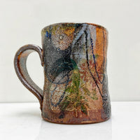 Rainbow and zinnia mug