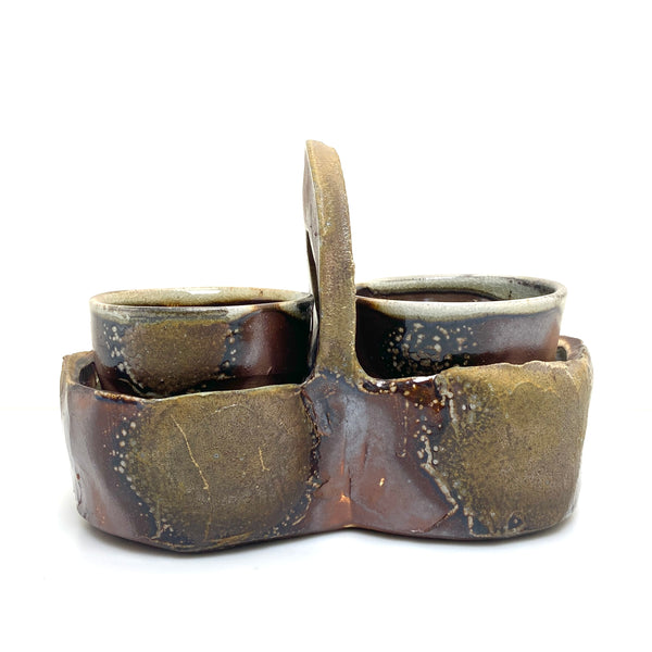 Wood fired cup basket