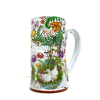 Tall Bird and flowers mug