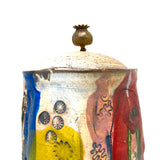 Footed poppy jar