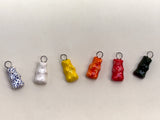 Gummy bear porcelain charms