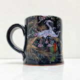 Golden heron mug